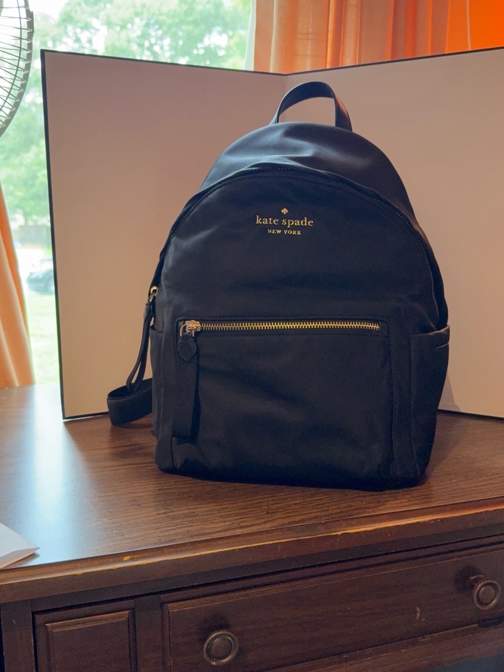 Kate Spade New York Black Nylon Medium Backpack